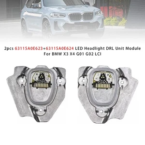 2pcs 63115A0E623+63115A0E624 LED Headlight DRL Unit Module For BMW X3 X4 - Picture 1 of 9