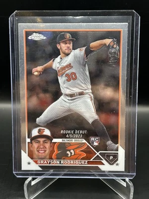 2023 Topps Chrome Update Grayson Rodriguez Rookie RC #USC16 Baltimore Orioles - Image 1 of 2