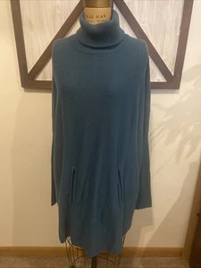 Garnet Hill Tunika aus Woll-Kaschmir-Mischung mit Kängurutaschen schwarz Gr. M Cape - Bild 1 von 8