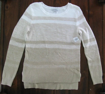 Nuevo con etiquetas Suéter Liz Claiborne Mármol Manga Larga Beige Avena Brezo Talla Pequeña Foto 1 de 4