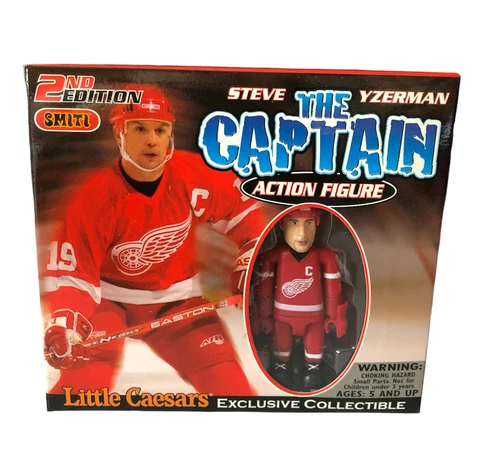 Steve Yzerman The Captain Action Figure,Detroit Red Wings Hockey,Little Caesars Cover