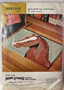 Aunt Lydia's HEAVY RUG YARN HORSE'S HEAD #645 Punch Needle Rug or Wall Hanging