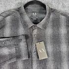 Armani Exchange Shirt Adult 2XL Grey Long Sleeve Button Up Men's NWT