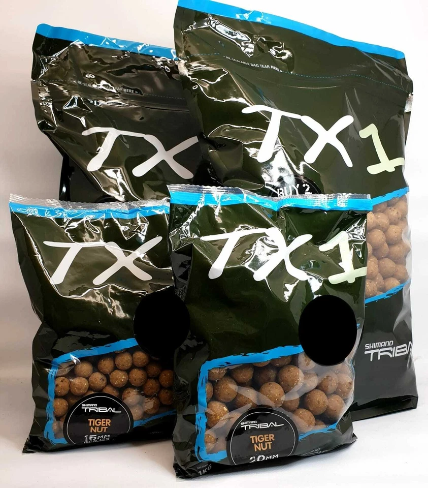 Shimano Tribal TX1 Tigernut Boilie 15mm 20mm 1kg 5kg Tigernuss Baits NEW OVP - Bild 1 von 1