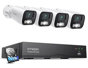 TMEZON POE 5MP 4K 16CH NVR H.265 Audio Security Camera System Motion Detect 1TB - Picture 1 of 26