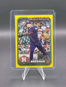 2024 Topps Series 1 Yellow Parallel Alex Bregman #84 Houston Astros - Picture 1 of 2