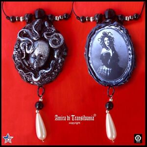 jewelry woman fashion necklace gothic pendant magic talisman amulet medusa snake