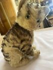 STEIFF SUSI CAT, Mohair with Glass Eyes, 8“, Sitting, No ID, Lifelike!