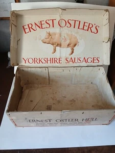 Caja de salchichas Ernest Ostlers Yorkshire. Embalaje vintage. Kitchenalia. - Imagen 1 de 8