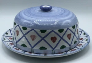 Portugal Pottery Red Ware Serving Plate Platter W/ Dome Cover Lid - Picture 1 of 10