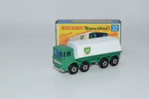 B8 1:60 3INCH 3 INCH MATCHBOX SUPERFAST 32 LEYLAND PETROL TANKER TRUCK BP VNMIB - Picture 1 of 15