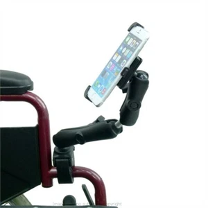 Supporto per binario e tubo dedicato per sedia a rotelle con prolunga per iPhone 7 (4,7") - Foto 1 di 5
