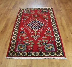 Traditional Vintage Wool Handmade Classic Oriental Area Rug Carpet 145 X 86 cm - Picture 1 of 11