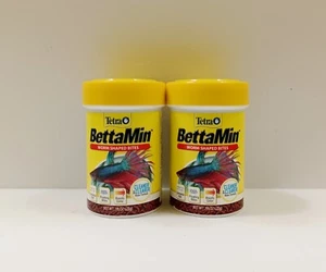 2 Pack Tetra BettaMin Worm Shaped Bites 0.98 oz fish food Exp 02/2026 - Picture 1 of 2