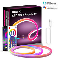 9.84FT Neon Rope Lights RGBIC LED Neon Wifi Control with Music Sync Diy Lighting