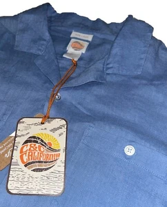 🔥Mens Large🔥 100% Linen C&C California Short Sleeve Button Down Shirt, NWT - Picture 1 of 8