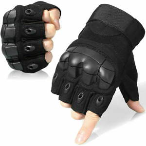 Fingerless Tactical Half Finger Gloves Army Military Police Hunting Shooting HOT