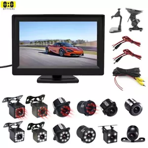 Car Monitor Reverse Camera 5" Screen Car Rear View Camera Backup Camera kit - Picture 1 of 36