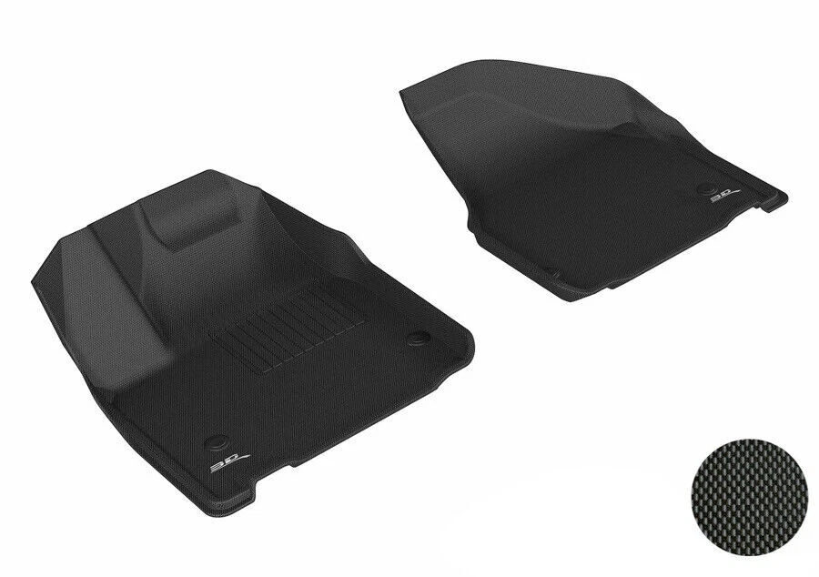 Forros de piso 3D MAXpider negros primera fila 2 piezas para Chrysler Pacifica Foto 1 de 4