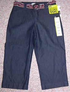 Pantaloni LEE blu denim elasticizzato appena sotto la vita slim si cropped Capris taglia 6 - Foto 1 di 4