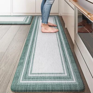 Anti Fatigue Kitchen Mats,Non Slip Farmhouse Kitchen Rugs Sets 2 Piece,Waterp... - Picture 1 of 9