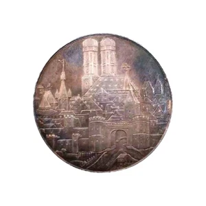 Vintage German 1973 Solid Olympic Coin Munich Olympic Games Toned - Picture 1 of 5