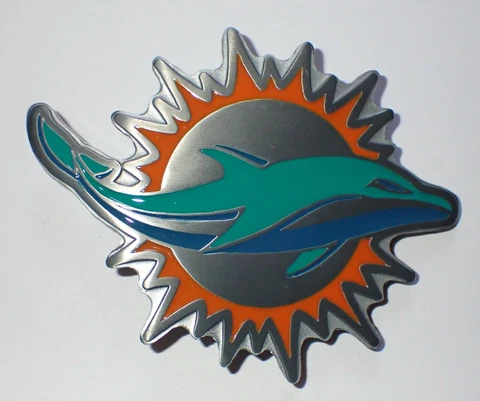 MIAMI DOLPHINS LOGO BELT BUCKLE LICENSED NEW! Cover