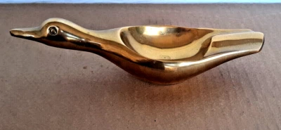 Vintage ancien cendrier  canard    en laiton   22x6cm bel état - Photo 1/3