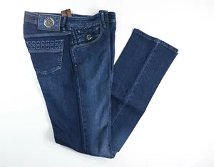 NEW STEFANO RICCI  Luxury Jeans LOGO Cotton Size 33 Us 49 Eu (RJ155) - Picture 1 of 3