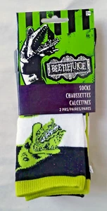 1 Pair Beetlejuice Green Sand Worm Cosplay Socks OSFM WB New NOS 2022 - Picture 1 of 3