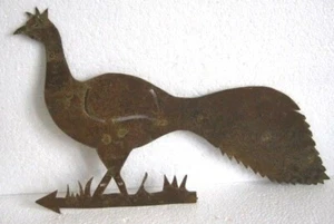 Antique old Peacock weather vane cutout open work 24.50 inch - Picture 1 of 9