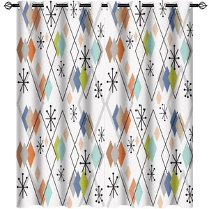 Europäische Modern Mid Century Verdunkelungsvorhänge - Abstrakter Hintergrund Mid Centur... - Bild 1 von 8