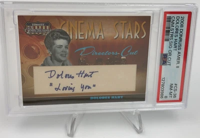 DOLORES HART RARE / 100 AUTO Karte CINEMA STARS Directors Cut "LOVING YOU" PSA 8 - Bild 1 von 4