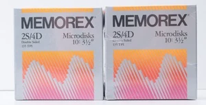 Vintage Memorex 2S4D 20 Microdisks 3.5" Floppy Disks 135 tpi 80 Track NOS - Bild 1 von 5