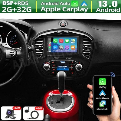 7" Wireless Carplay For Nissan Juke 2011 Android 13 Car Stereo Radio GPS Player - Image 1 of 4