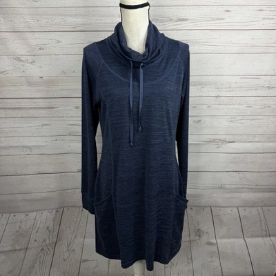 Vestido Kuhl Lea para mujer talla grande azul capucha cuello manga larga agujeros para los pulgares bolsillos Foto 1 de 4