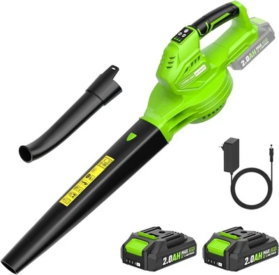 Lightweight Cordless Leaf Blower Garden Cleaning 20V Long Battery Life 2 x 2.0Ah - Image 1 of 4