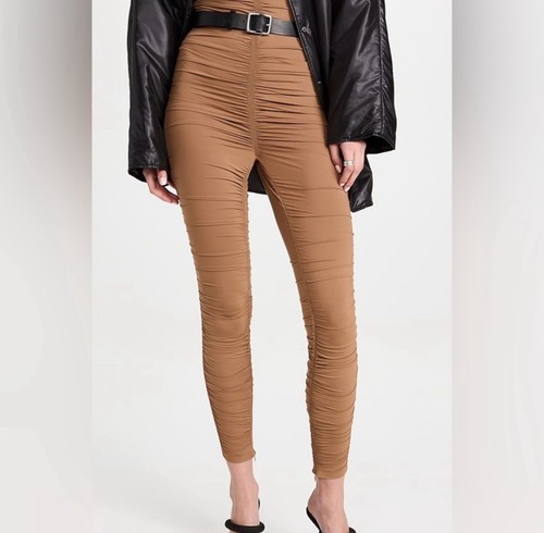 Leggings Alexander Wang vita alta con ruches nuovi con etichette $450 Campfire XS