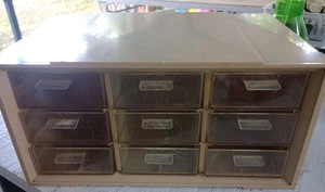 Vintage Akro-Mils Kleinteileschrank mit 9 Schubladen Kunststoff - Bild 1 von 13