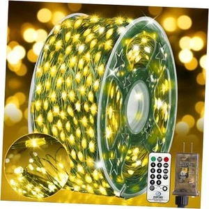 203FT Outdoor Christmas Fairy Lights Plug in,600 LED String Lights Outdoor - Picture 1 of 7