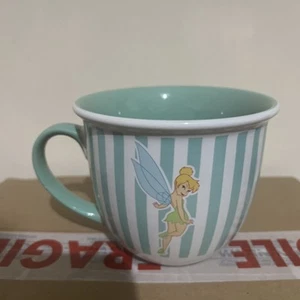 'Tinkerbelle' Blue & White Striped Genuine Disney Memorabilia Large Coffee Mug - Picture 1 of 8