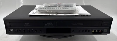 JVC HR-XVC38BU DVD VCR Combo 4 Head Hi-Fi Tested! w/Remote, manual, RCA EB-19280 - Image 1 of 4