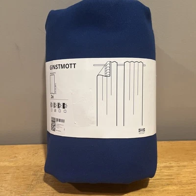 IKEA GINSTMOTT Cortinas Filtradoras de Luz Azul Oscuro 57x84" 205.971.88 Pesadas Foto 1 de 4