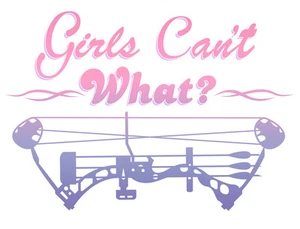 Women's Bow Hunting t shirt,Girl's Can't What t shirt,Compound bow,huntress - Picture 1 of 2