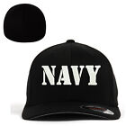 Flexfit flex fit cap hat U.S. NAVY STENCIL TEXT Embroidered with personal name