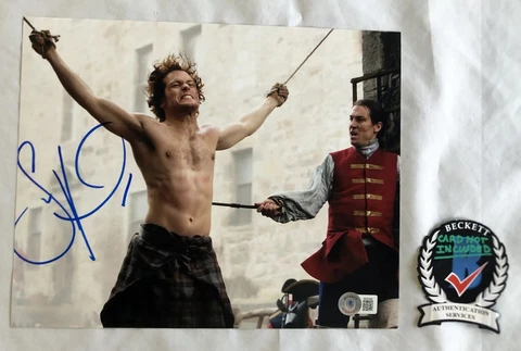 Sam Heughan Signed 8x10 Photo Outlander Beckett BAS 3 COA Cover