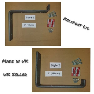 Heavy Duty Steel Scaffold Board Rustic Shelf Brackets 178mm 7inch Made in UK - Picture 1 of 5