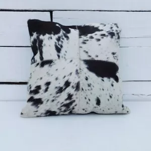 Black - Exotic Cowhide Cushion Cover - Picture 1 of 2