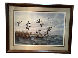 Vintage Ducks Near the Bay David Maass Framed Ltd EditiomArt Print 483/580