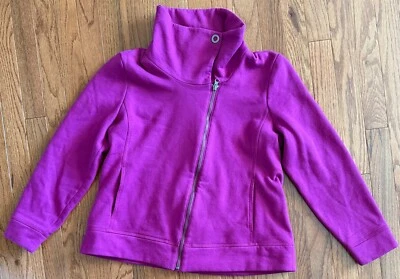 Sudadera Talbots Estilo Moto, Asimétrica, Rosa, Talla Petite L Foto 1 de 4